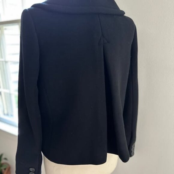J.Crew Coat Size 6 Black Cropped Wool Peacoat- Great condition - Picture 4 of 8